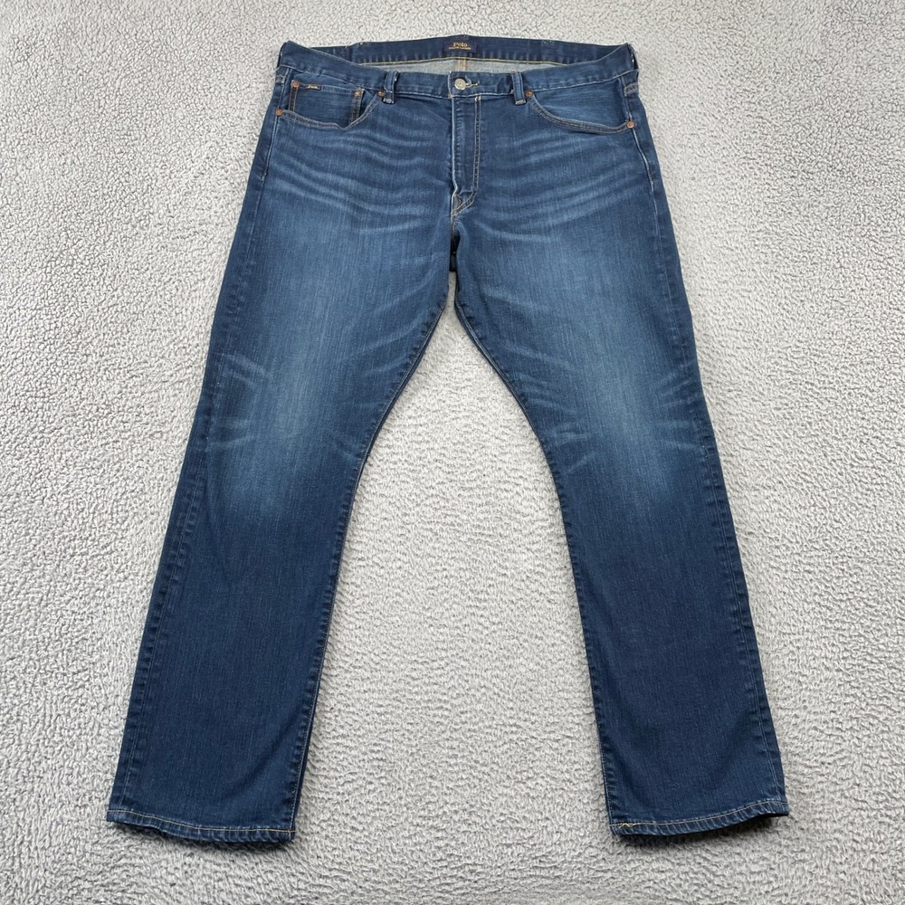 Polo Ralph Lauren Jeans Mens 40/32 Blue Varick Slim Straight Stretch Denim‎